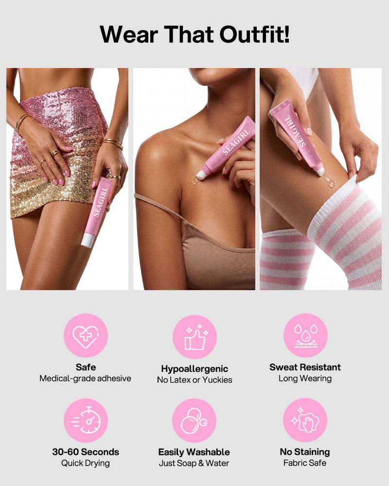 SEAGRIL® Professional Body Adhesive Sweat & Water Resistant Stain-Free Easy to Remove