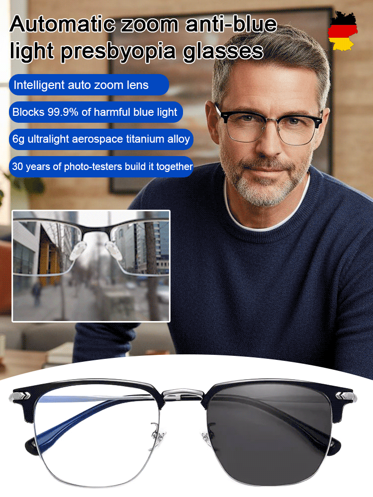 🌎Ends Today: 50% OFF!🔥👓Ultra Light Anti Blue Presbyopic Glasses✨