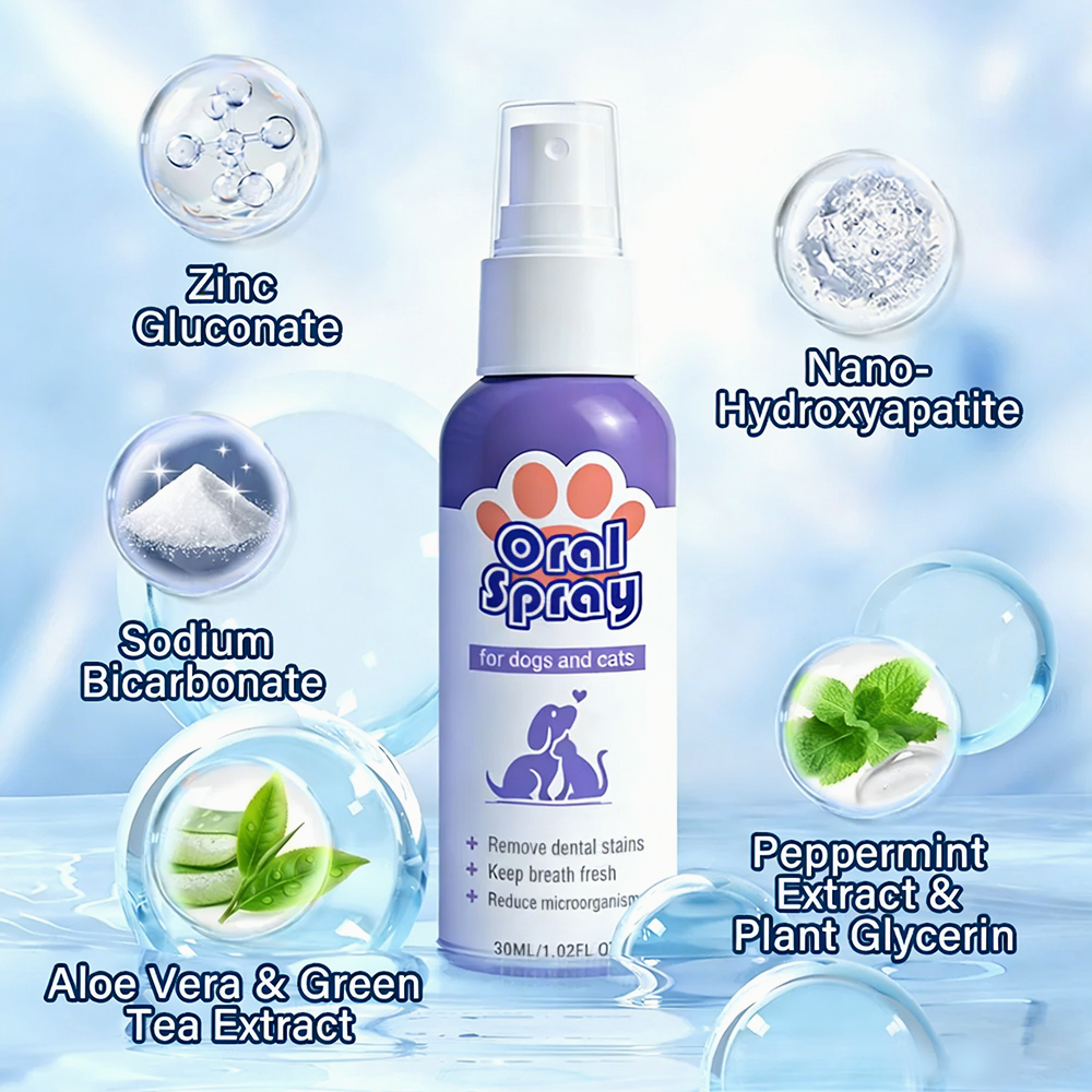 Pet Oral Spray ✅FDA Approved | Freshen Breath, Remove Tartar & Promote gum regeneration, stabilize teeth 🦷🦷