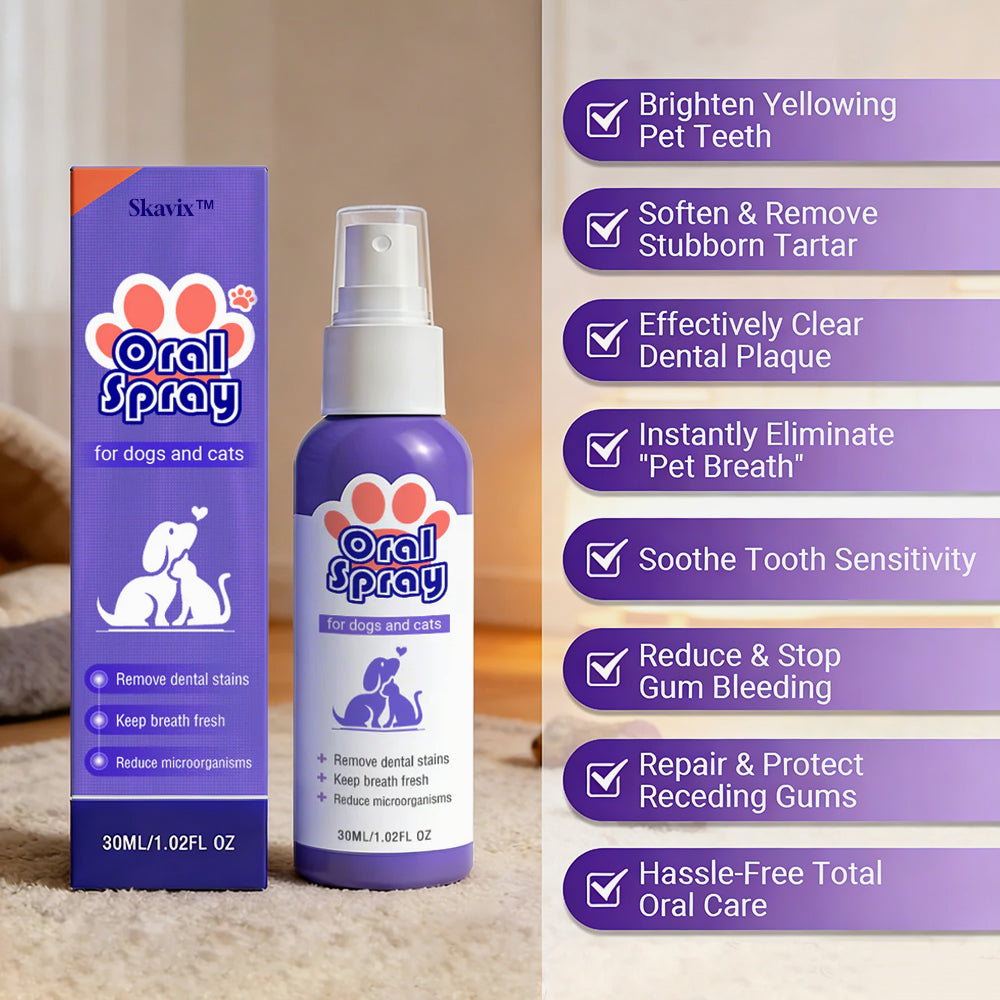 Pet Oral Spray ✅FDA Approved | Freshen Breath, Remove Tartar & Promote gum regeneration, stabilize teeth 🦷🦷