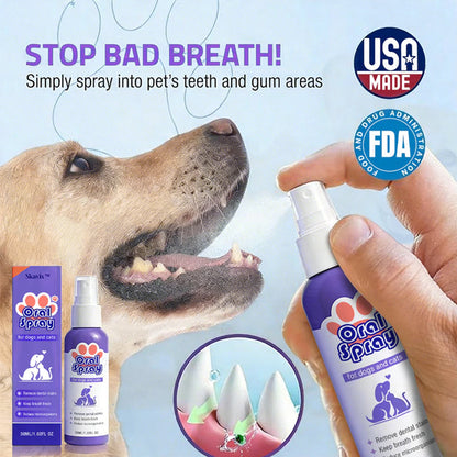 Pet Oral Spray ✅FDA Approved | Freshen Breath, Remove Tartar & Promote gum regeneration, stabilize teeth 🦷🦷