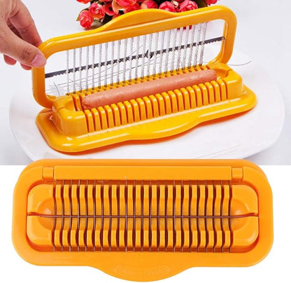 Larger Banana Slicer Egg Slicer for Hard Boiled Eggs, Stainless Steel & Aluminium Wires