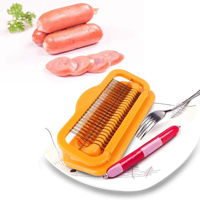 Larger Banana Slicer Egg Slicer for Hard Boiled Eggs, Stainless Steel & Aluminium Wires