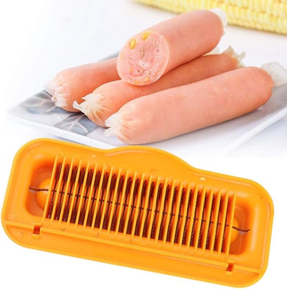 Larger Banana Slicer Egg Slicer for Hard Boiled Eggs, Stainless Steel & Aluminium Wires
