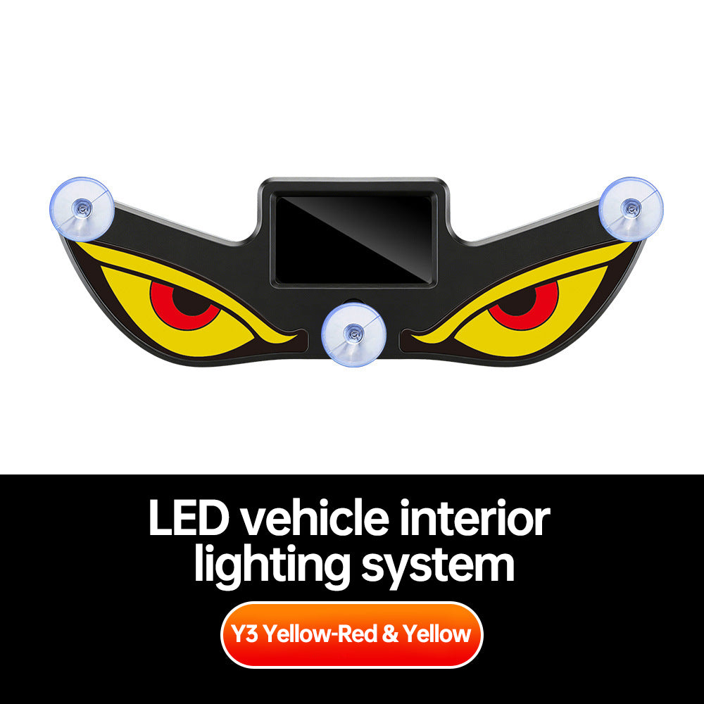 💥LAST DAY 70% OFF-🚗Car Rear Window Dynamic LED Display – Vampire Devil Eye Emoji Panel, Auto Decorative Light