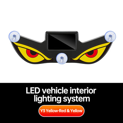 💥LAST DAY 70% OFF-🚗Car Rear Window Dynamic LED Display – Vampire Devil Eye Emoji Panel, Auto Decorative Light
