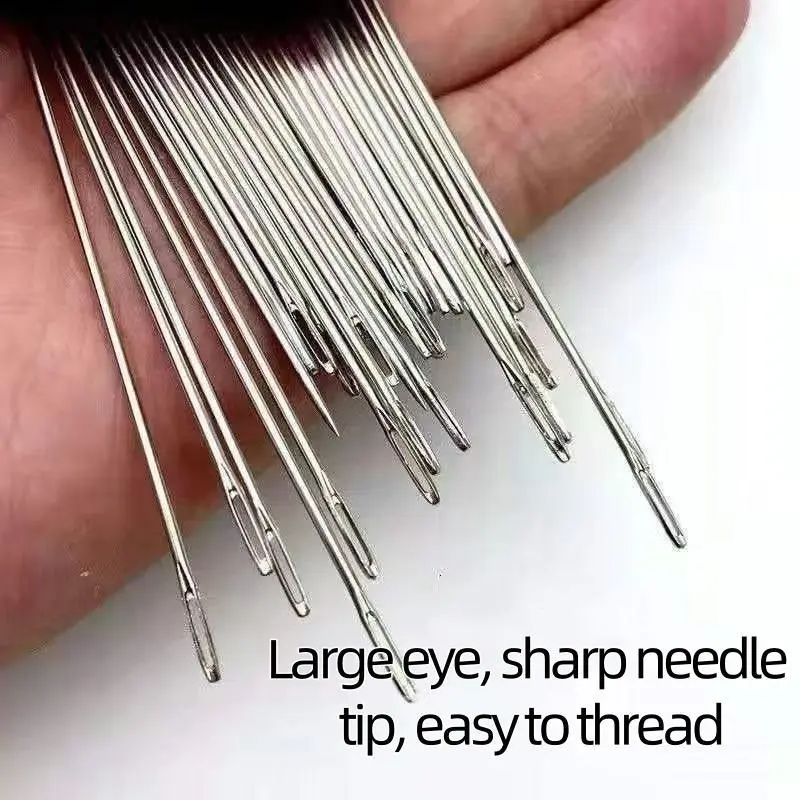 🔥2026 Pro Set | 34PCS Big Eye Sewing Needles – Steel Needle Kit