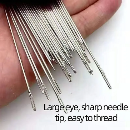 🔥2026 Pro Set | 34PCS Big Eye Sewing Needles – Steel Needle Kit