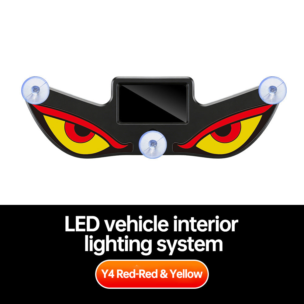 💥LAST DAY 70% OFF-🚗Car Rear Window Dynamic LED Display – Vampire Devil Eye Emoji Panel, Auto Decorative Light