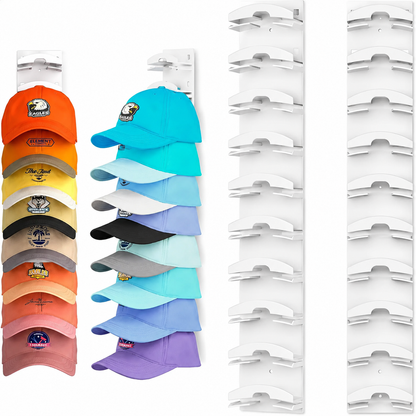 Hat Organizer Gift for Cap Lovers - Easy Install Wall Hat Rack