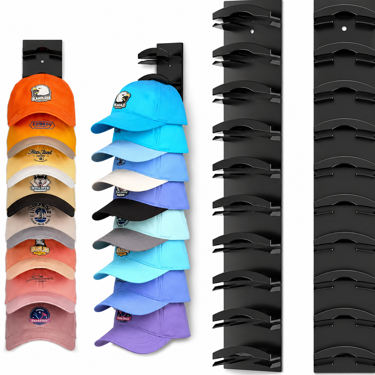 Hat Organizer Gift for Cap Lovers - Easy Install Wall Hat Rack