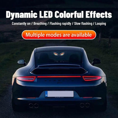💥LAST DAY 70% OFF-🚗Car Rear Window Dynamic LED Display – Vampire Devil Eye Emoji Panel, Auto Decorative Light