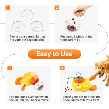 Turn Playtime Into Mealtime 🐱 | Duck Puzzle Treat Dispenser That Keeps Pets Busy & Happy