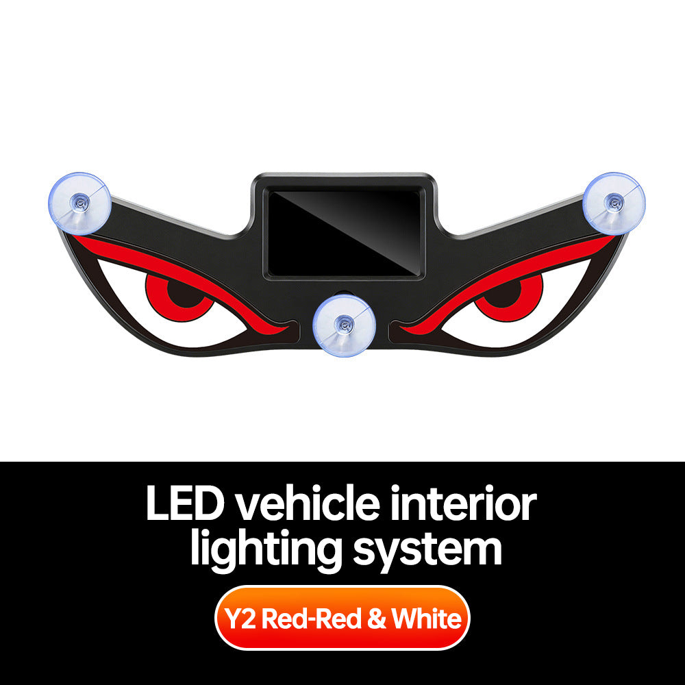 💥LAST DAY 70% OFF-🚗Car Rear Window Dynamic LED Display – Vampire Devil Eye Emoji Panel, Auto Decorative Light