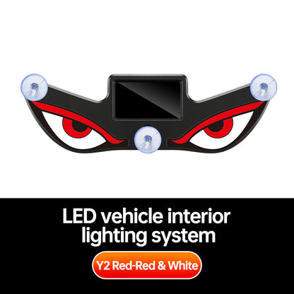 💥LAST DAY 70% OFF-🚗Car Rear Window Dynamic LED Display – Vampire Devil Eye Emoji Panel, Auto Decorative Light