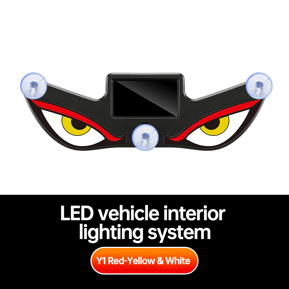 💥LAST DAY 70% OFF-🚗Car Rear Window Dynamic LED Display – Vampire Devil Eye Emoji Panel, Auto Decorative Light