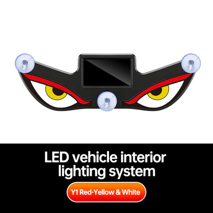 💥LAST DAY 70% OFF-🚗Car Rear Window Dynamic LED Display – Vampire Devil Eye Emoji Panel, Auto Decorative Light